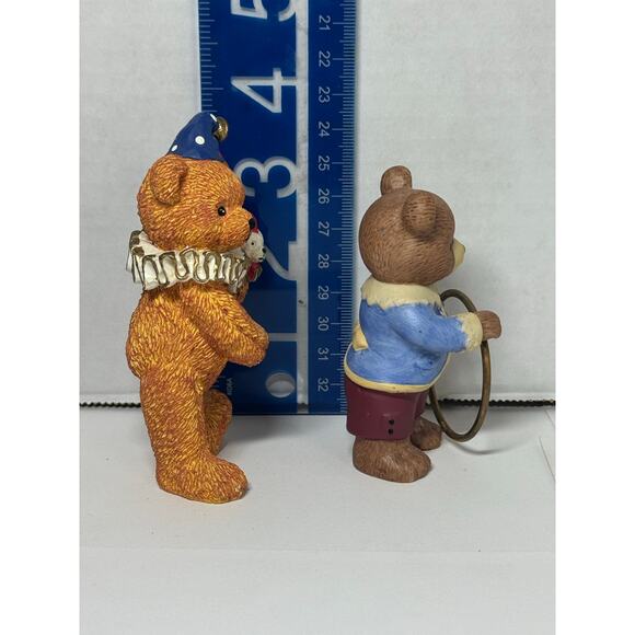 Vintage 1996 Bronson Collectibles Porcelain Lot of 2 Circus & Town Country Bear - Picture 3 of 11